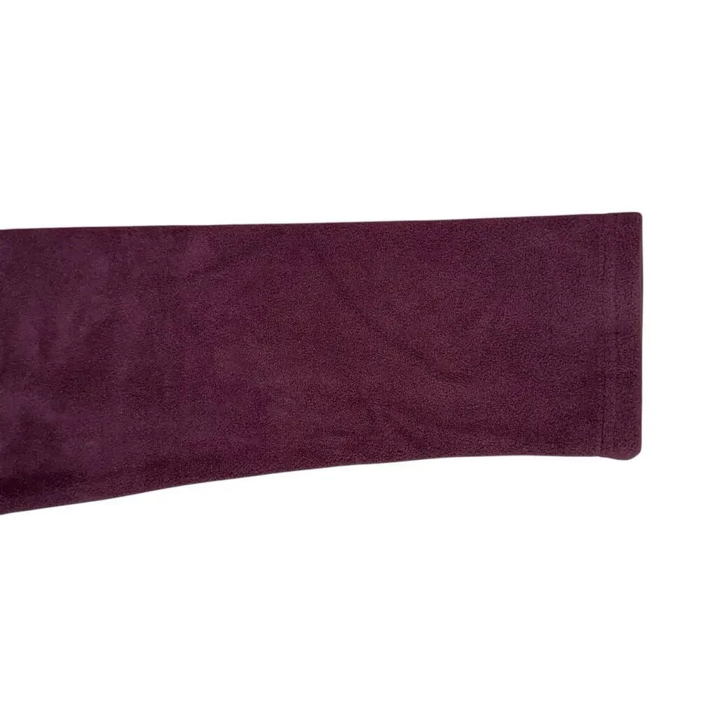 Sweater for Men's Burgundy microfleece pull over Zip neck long sleeve SZ/ M